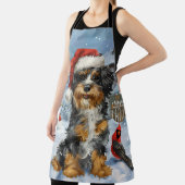 Bernedoodle Hond Winter Wonderland Kerstmis Schort (Insitu)