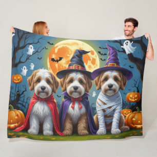 Bernedoodle Honden Pompoen Halloween Grappig Fleece Deken