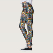 Bernedoodle Honden Pompoen Halloween Grappig Leggings (Links)