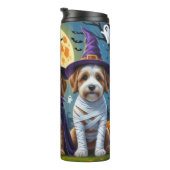 Bernedoodle Honden Pompoen Halloween Grappig Thermosbeker (Geroteerd rechts)
