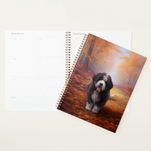 Bernedoodle in Herfstbladeren Herfst Inspire Planner (Display)