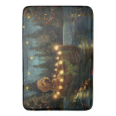 Bernedoodle Kerst Feestelijke Reis Badmat (Voorkant Verticaal)