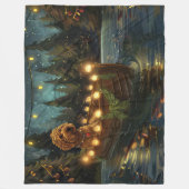 Bernedoodle Kerst Feestelijke reis Fleece Deken (Voorkant)