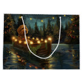 Bernedoodle Kerst Feestelijke reis Groot Cadeauzakje (Achterkant)