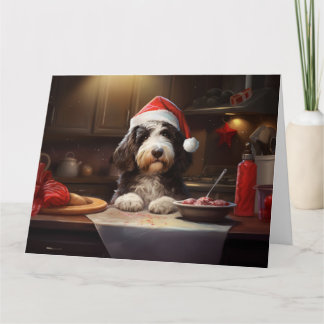 Bernedoodle Kerstkoekjes Feestelijke vakantie Kaart