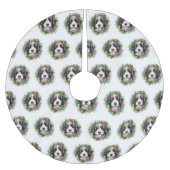 Bernedoodle Kerstkrans Feestelijke Pup Kerstboom Rok (Voorkant)