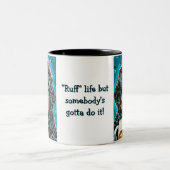 Bernedoodle met een mok (Center)