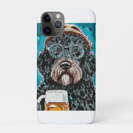 Bernedoodle met een mok iPhone 11 pro hoesje