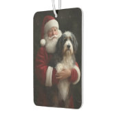 Bernedoodle met Sinterklaas Feestelijke Kerstmis Luchtverfrisser (Links)