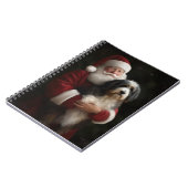 Bernedoodle met Sinterklaas Feestelijke Kerstmis Notitieboek (Linkerzijde)