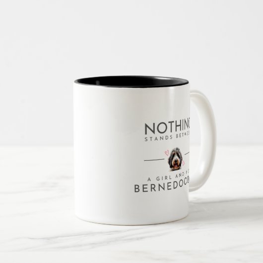 Bernedoodle Mug bicolore (Devant droit)