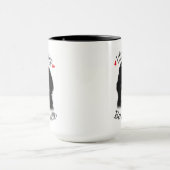 Bernedoodle noir et blanc 15oz Coffee Mug (Centre)