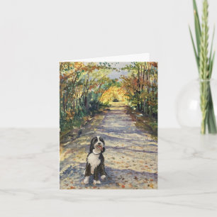 Bernedoodle Peint à la main sur toile