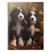 Bernedoodle Puppy Herfst Verrukking Pompoen Notitieboek (Voorkant)