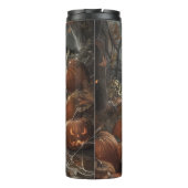 Bernedoodle Rijden Motorfiets Halloween Eng Thermosbeker (Achterkant)