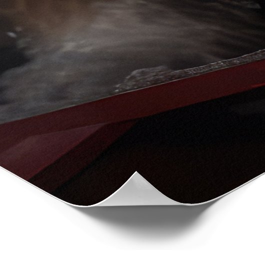 Bernedoodle Snowy Sleigh Kerstdecoratie Poster (Hoek)