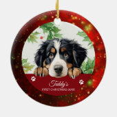 Berner Berg Gepersonaliseerd Eerste Kerstmis Keramisch Ornament (Achterkant)