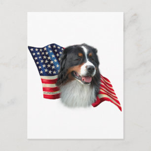 Berner Berg Hond Vlag Briefkaart