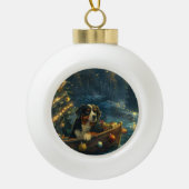 Berner Berg Kerst Feestelijke reis Keramische Bal Ornament (Voorkant)