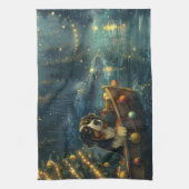 Berner Berg Kerst Feestelijke reis Theedoek (Verticaal)