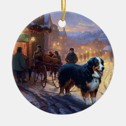 Berner Berg Kerstfeest Seizoen Keramisch Ornament (Voorkant)