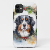 Berner Berg Kerstkrans Feestelijke Pup Case-Mate iPhone Case (Achterkant)