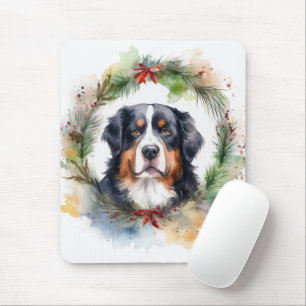 Berner Berg Kerstkrans Feestelijke Pup Muismat
