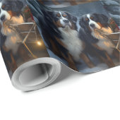 Berner Berg Sneeuwslee Kerstdecoratie Cadeaupapier (Rol Hoek)