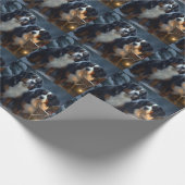 Berner Berg Sneeuwslee Kerstdecoratie Cadeaupapier (Hoek)