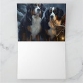 Berner Berg Sneeuwslee Kerstdecoratie Kaart (Binnen)