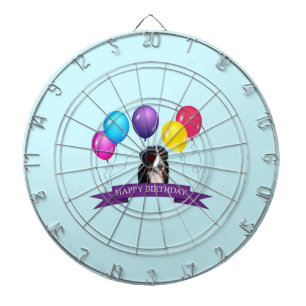 Berner Berghond Gelukkige Verjaardag Dartbord