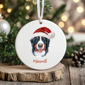 Berner Berghond Gepersonaliseerde Kerstmis Keramisch Ornament