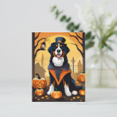 Berner Berghond Halloween Kaart (Staand voorkant)
