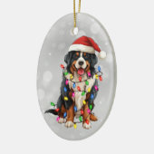 Berner Berghond in Kerstverlichting Keramisch Ornament (Links)