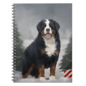 Berner Berghond in Sneeuw Kerstmis Notitieboek (Voorkant)