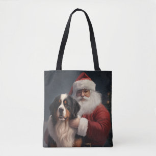 Berner Berghond Sinterklaas Feestelijke Kerstmis Draagtas
