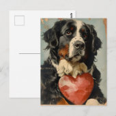 Berner berghond Valentijnsdag Briefkaart (Voorkant / Achterkant)