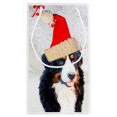 Berner Berghond W Kerst Pet Gift Bag Klein Cadeauzakje (Achterkant)