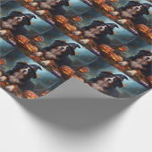 Berner bergpompoenen Halloween eng Cadeaupapier (Hoek)