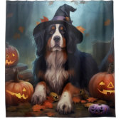 Berner bergpompoenen Halloween eng Douchegordijn (Voorkant)