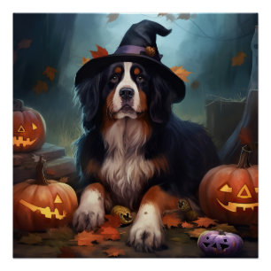 Berner bergpompoenen Halloween eng Perfect Poster