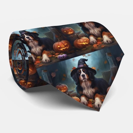 Berner bergpompoenen Halloween eng Stropdas (Opgerold)