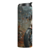 Berner Bergrijden Motorfiets Halloween Eng Thermosbeker (Gedraaid links)