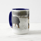 Berner in de sneeuw mok (Voorkant links)