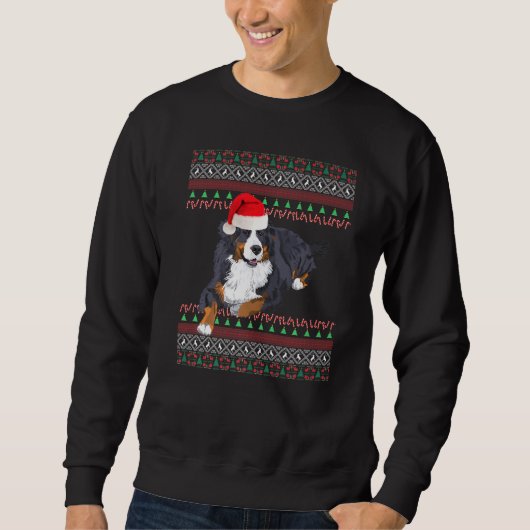Berner Kerstfeestay Ugly Bernese Mountain Dog Trui (Voorkant)