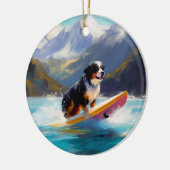 Berner Mountain Beach Surfen Schilderij Keramisch Ornament (Links)