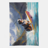 Berner Mountain Beach Surfen Schilderij Theedoek (Verticaal)
