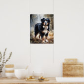 Berner Mountain Dog Art Print Poster (Keuken)