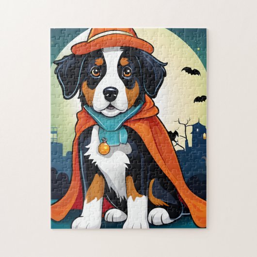 Berner Mountain Dog Puppy Halloween Legpuzzel (Verticaal)