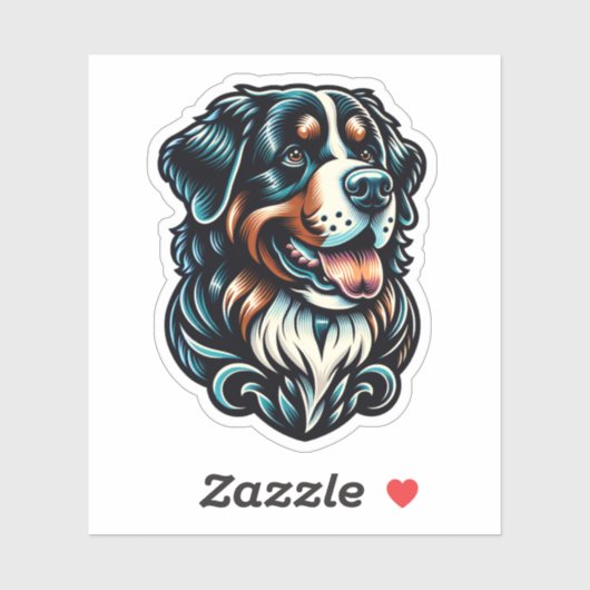 Berner Mountain Dog Waterdichte Sticker (Vel)